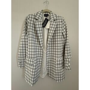 Danielle Bernstein Women's Checked Blazer NWT Size XS